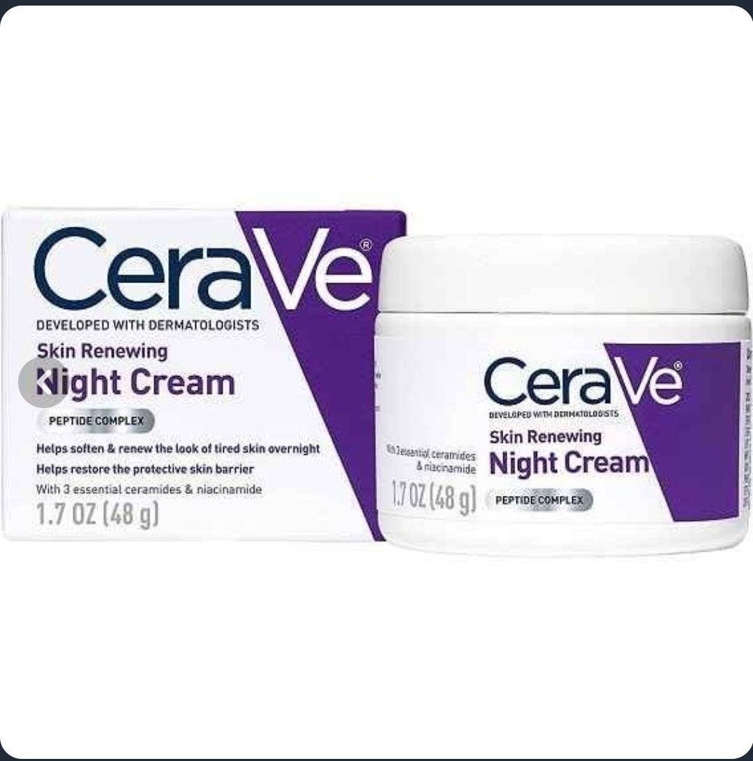 کرم شب ضد چروک سراوی مدل Skin Renewing