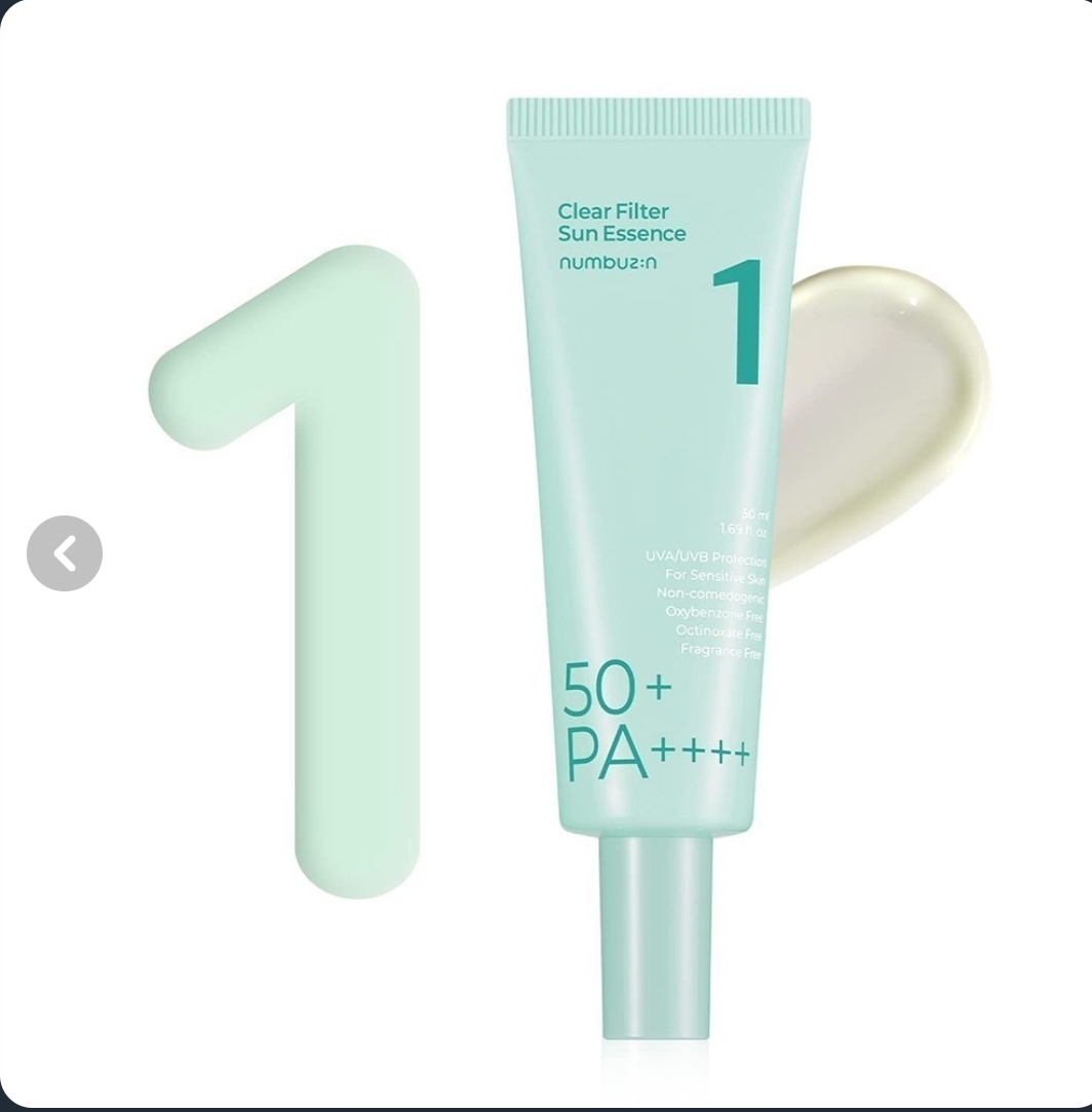 اسنس ضد آفتاب نامبوزین شماره 1 مدل Clear Filter تسکین دهنده و روشن کننده حجم 50 میلی لیتر